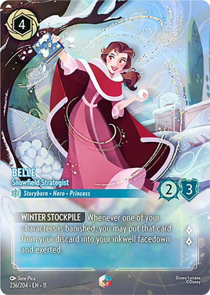Belle - Snowfield Strategist (Enchanted) 236/204 Winterspell Lorcana Holo NM