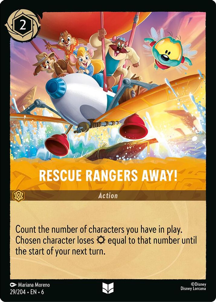 Rescue Rangers Away! 29/204 Uncommon Azurite Sea Lorcana Near Mint