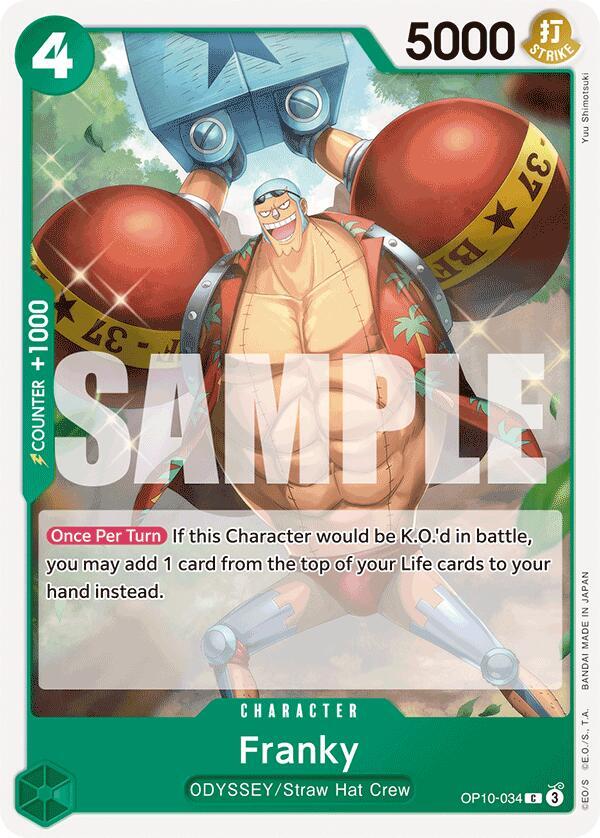Franky (034) OP10-034 Common Royal Blood One Piece Near Mint