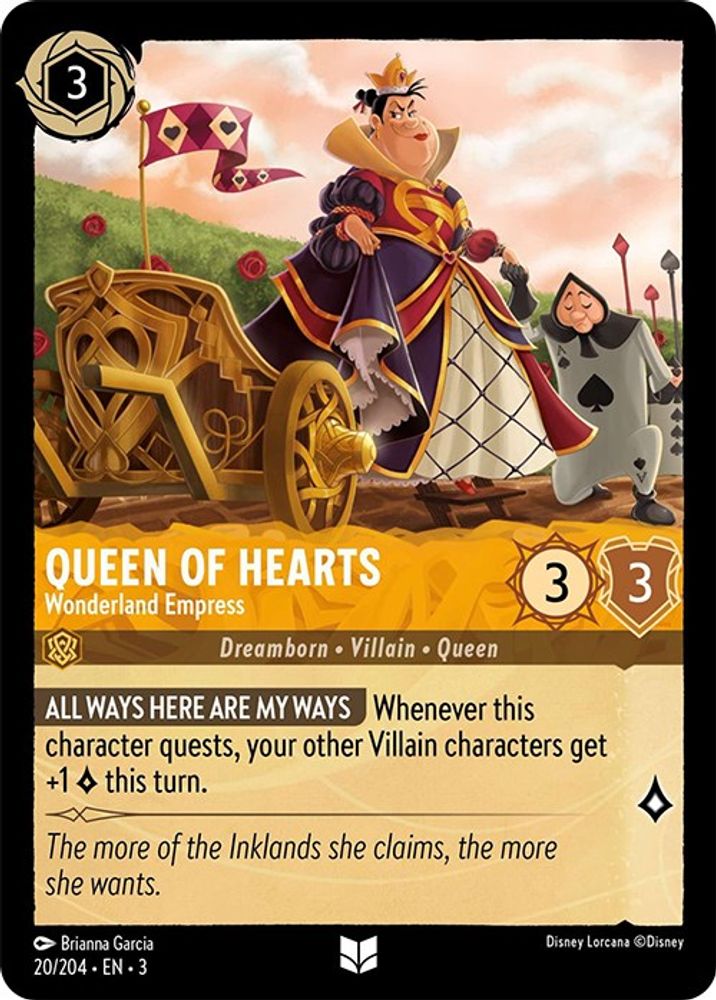 Queen of Hearts - Wonderland Empress 20/204 Into the Inklands Lorcana NM