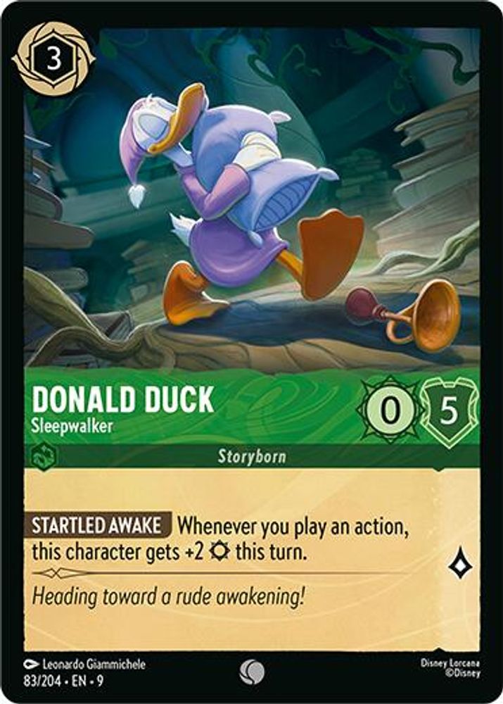 Donald Duck - Sleepwalker 83/204 Common Fabled Lorcana Near Mint