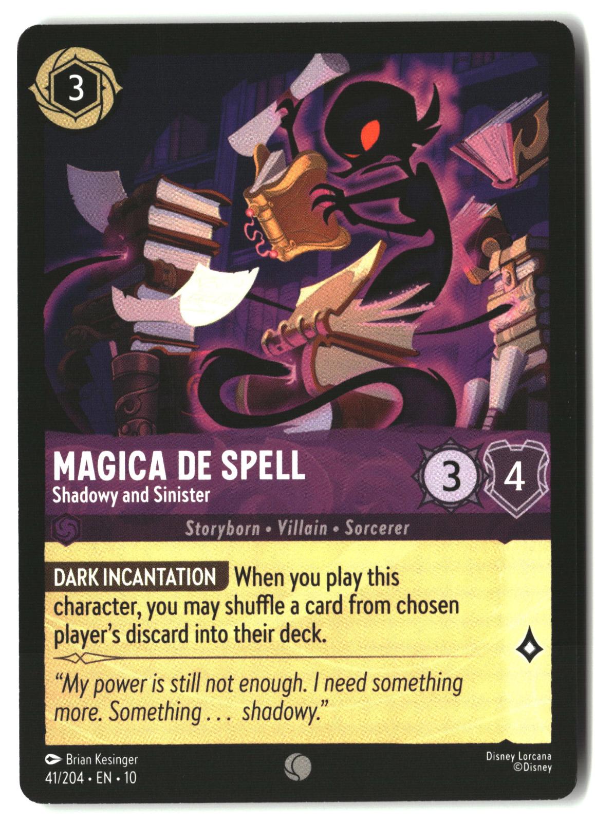 Magica De Spell - Shadowy and Sinister 41/204 Whispers in the Well Lorcana LP
