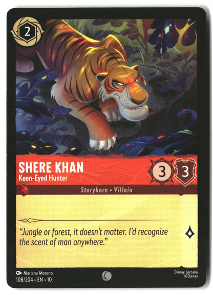 Shere Khan - Keen-Eyed Hunter 108/204 Common Whispers in the Well Lorcana LP