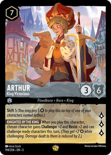 Arthur - King Victorious 194/204 Legendary Shimmering Skies Lorcana Near Mint