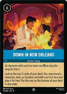 Down in New Orleans 177/204 Super Rare Reign of Jafar Lorcana Near Mint