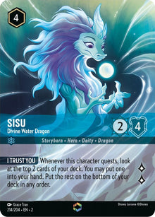 Sisu - Divine Water Dragon (Enchanted) 214/204 Rise of the Floodborn Lorcana Holo NM