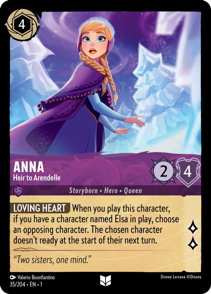 Anna - Heir to Arendelle 35/204 Uncommon The First Chapter Lorcana Near Mint