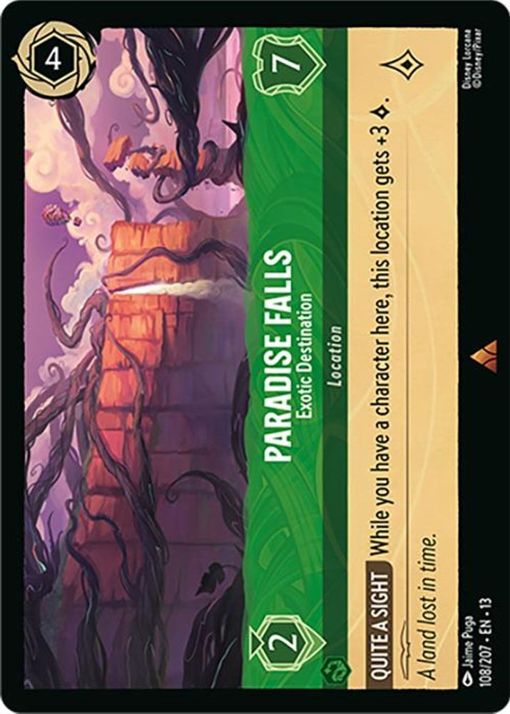 Paradise Falls - Exotic Destination 108/204 Rare Attack of the Vine! Lorcana NM
