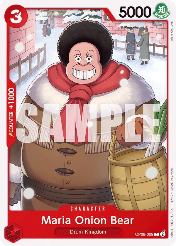 Maria Onion Bear OP08-009 Common Two Legends One Piece Near Mint