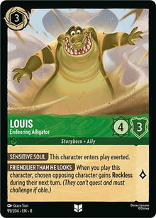 Louis - Endearing Alligator 95/204 Uncommon Reign of Jafar Lorcana Near Mint