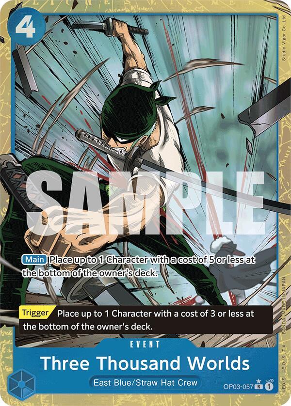 Three Thousand Worlds (Alternate Art) OP03-057 Premium Booster -The Best- One Piece Foil NM