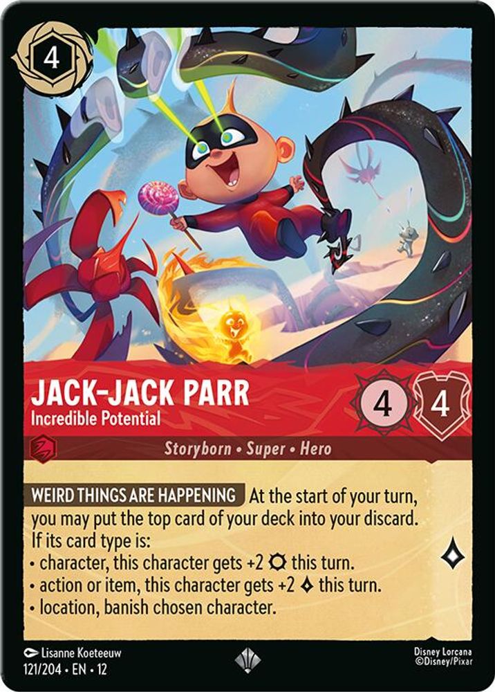 Jack-Jack Parr - Incredible Potential 121/204 Wilds Unknown Lorcana NM