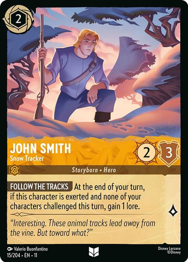 John Smith - Snow Tracker 15/204 Uncommon Winterspell Lorcana Near Mint