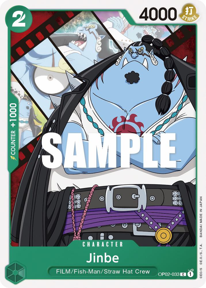 Jinbe OP02-033 Common Paramount War One Piece Near Mint