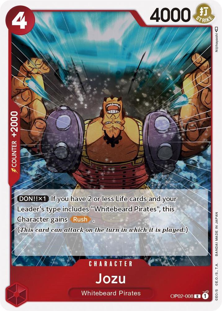 Jozu OP02-008 Rare Paramount War One Piece Foil Near Mint