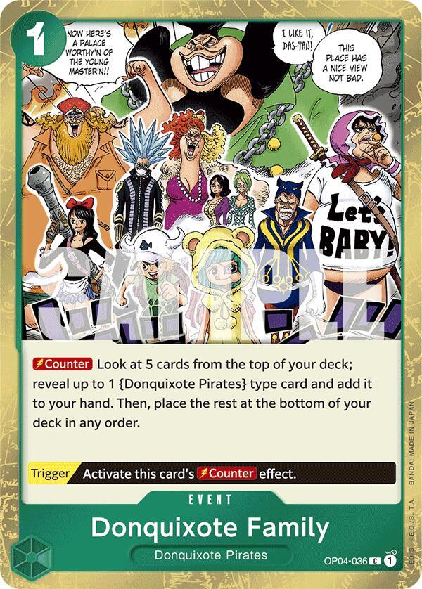 Donquixote Family (Jolly Roger Foil) OP04-036 Premium Booster -The Best- One Piece NM