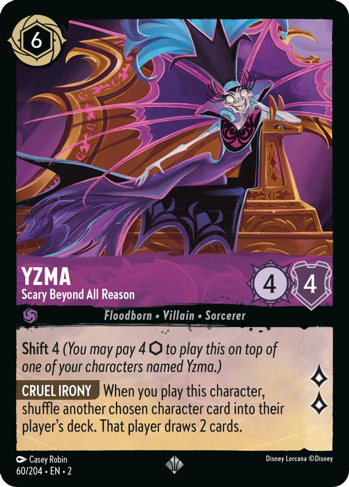Yzma - Scary Beyond All Reason 60/204 Rise of the Floodborn Lorcana NM