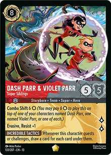 Dash Parr & Violet Parr - Super Siblings 133/204 Attack of the Vine! Lorcana NM
