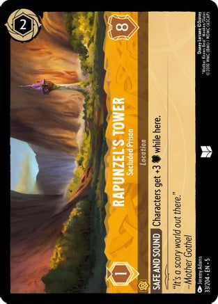 Rapunzel's Tower - Secluded Prison 33/204 Uncommon Shimmering Skies Lorcana NM