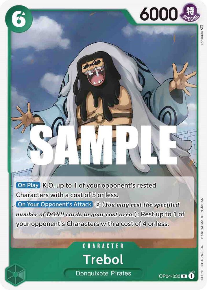 Trebol OP04-030 Rare Kingdoms of Intrigue One Piece Foil Near Mint