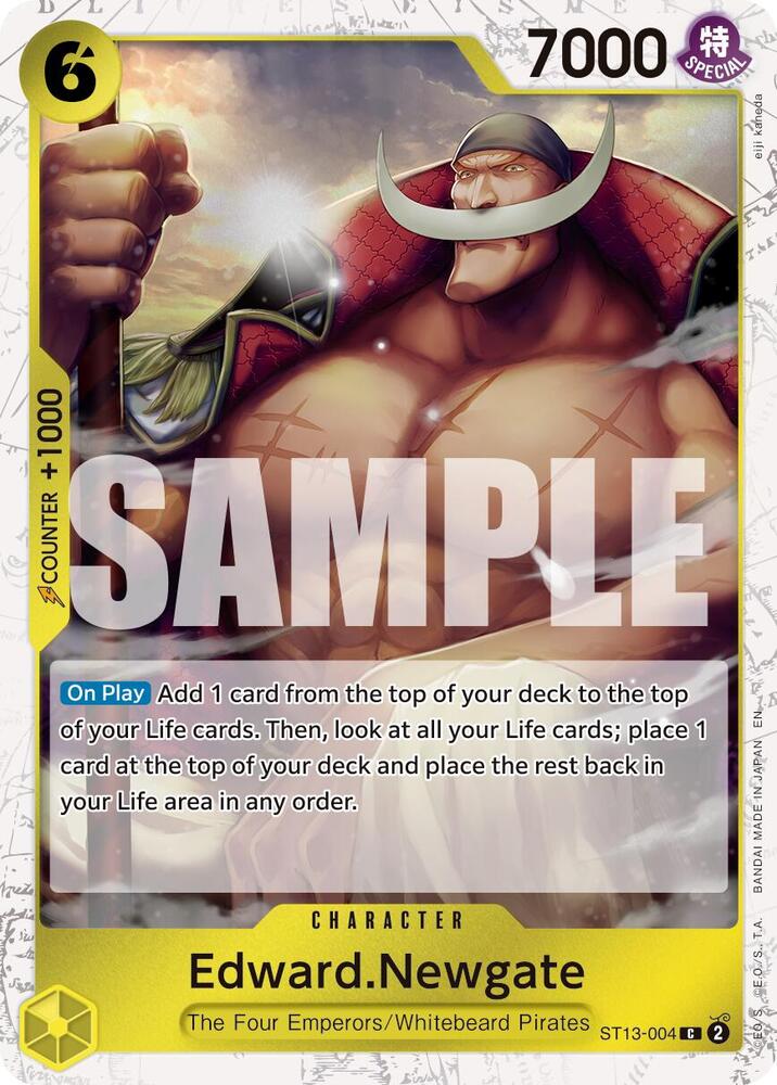 Edward.Newgate (Pirate Foil) ST13-004 Premium Booster -The Best- Vol. 2 One Piece NM