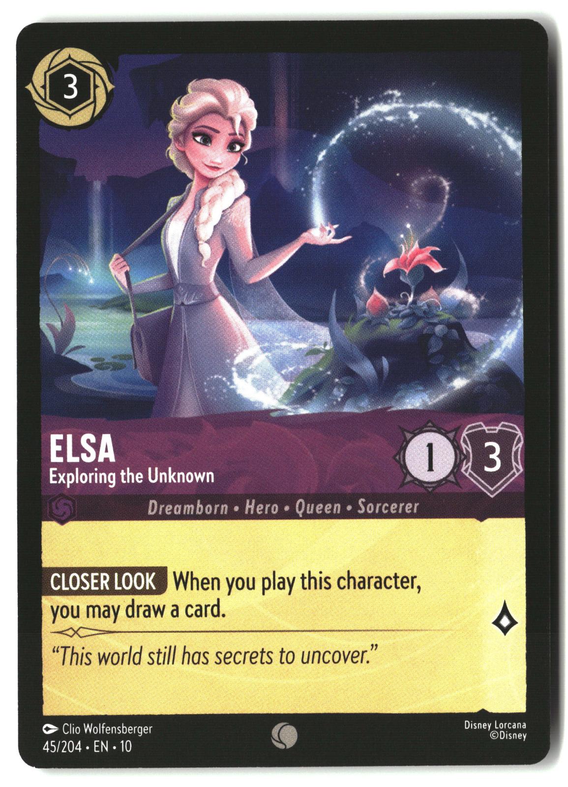 Elsa - Exploring the Unknown 45/204 Common Whispers in the Well Lorcana LP