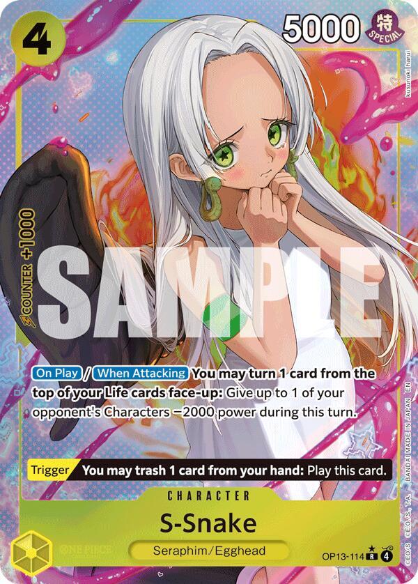 S-Snake (Alternate Art) OP13-114 Rare Carrying On His Will One Piece Foil NM