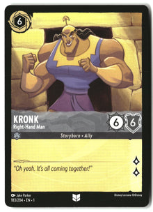 Kronk - Right-Hand Man 183/204 Uncommon The First Chapter Lorcana Lightly Played