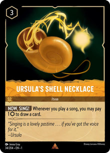 Ursula's Shell Necklace 34/204 Rare The First Chapter Lorcana Near Mint