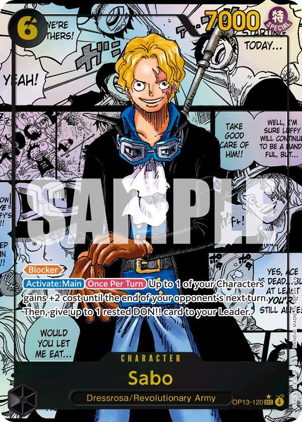 Sabo (120) (Super Alternate Art) OP13-120 Carrying On His Will One Piece Foil NM