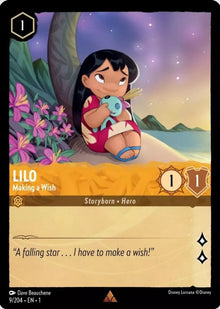 Lilo - Making a Wish 9/204 Rare The First Chapter Lorcana Near Mint