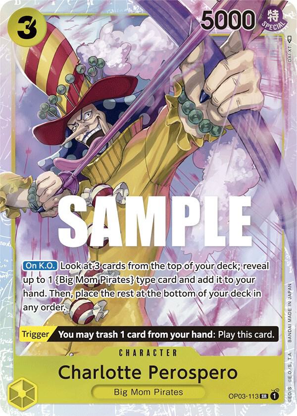 Charlotte Perospero OP03-113 Super Rare Pillars of Strength One Piece Foil NM