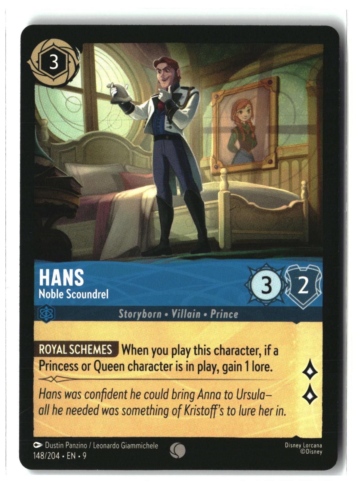 Hans - Noble Scoundrel 148/204 Common Fabled Lorcana Lightly Played
