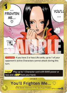 You'll Frighten Me... OP14-118 Rare The Azure Sea's Seven One Piece Foil NM