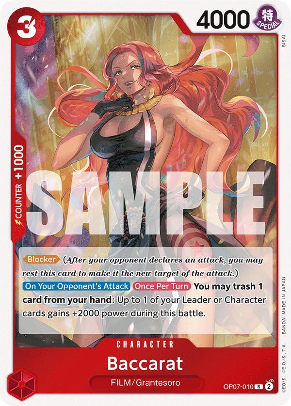 Baccarat OP07-010 Rare 500 Years in the Future One Piece Foil Near Mint