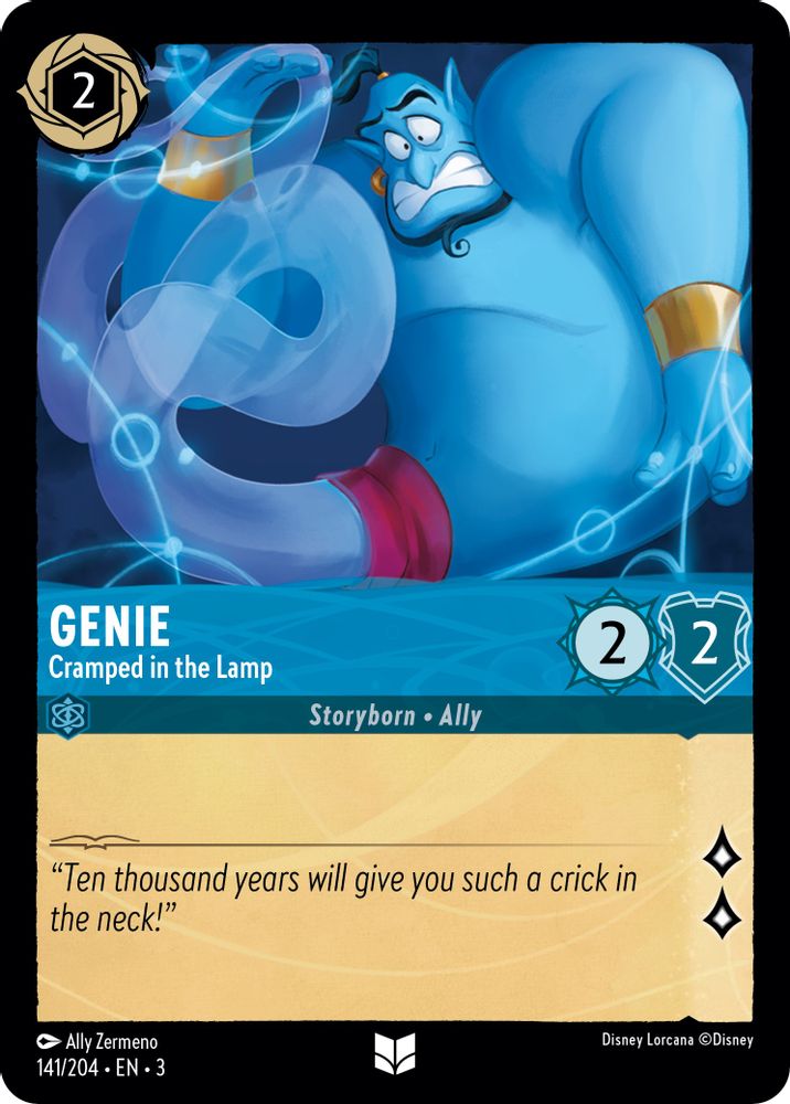 Genie - Cramped in the Lamp 141/204 Uncommon Into the Inklands Lorcana Near Mint
