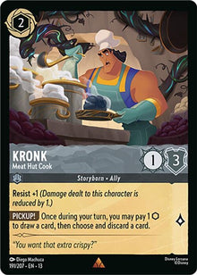 Kronk - Meat Hut Cook 191/204 Rare Attack of the Vine! Lorcana Near Mint