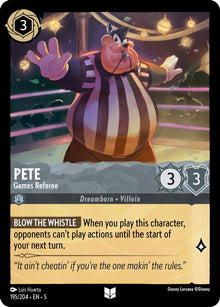 Pete - Games Referee 195/204 Uncommon Shimmering Skies Lorcana Near Mint