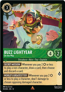 Buzz Lightyear - On the Way 85/204 Rare Wilds Unknown Lorcana Near Mint