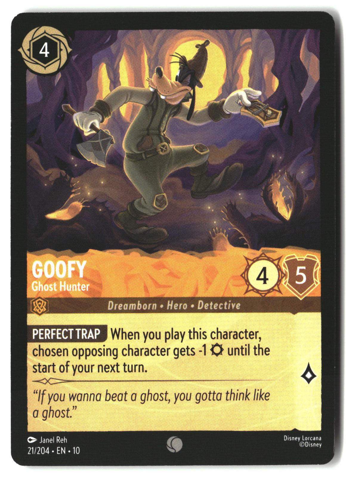 Goofy - Ghost Hunter 21/204 Common Whispers in the Well Lorcana Lightly Played