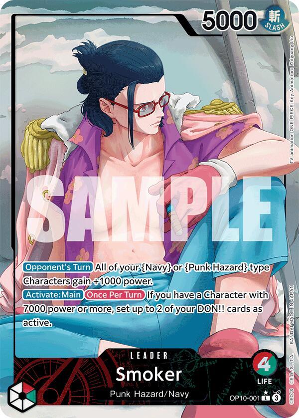 Smoker (001) (Parallel) OP10-001 Leader Royal Blood One Piece Foil Near Mint