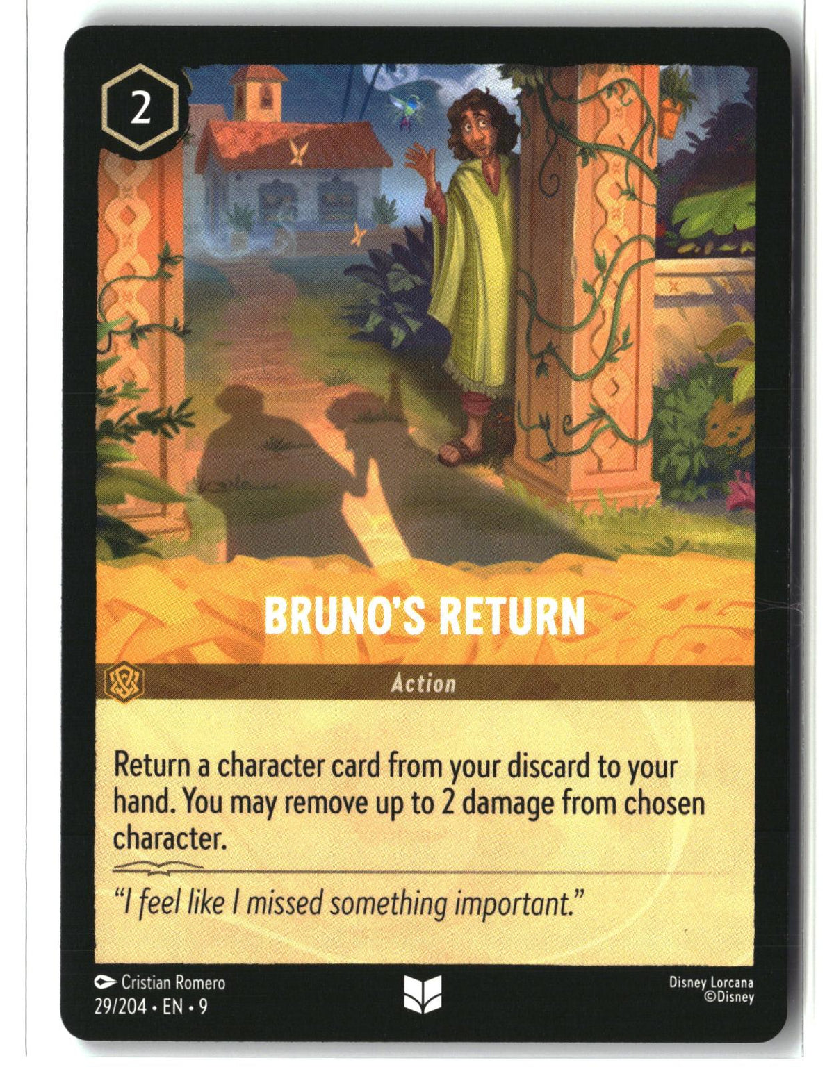 Bruno's Return 29/204 Uncommon Fabled Lorcana Lightly Played