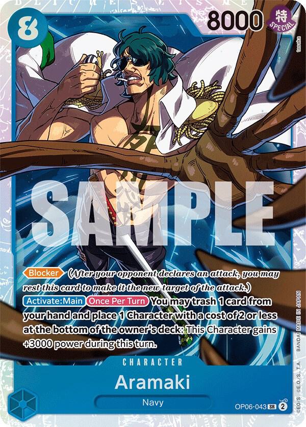 Aramaki OP06-043 Super Rare Wings of the Captain One Piece Foil Near Mint
