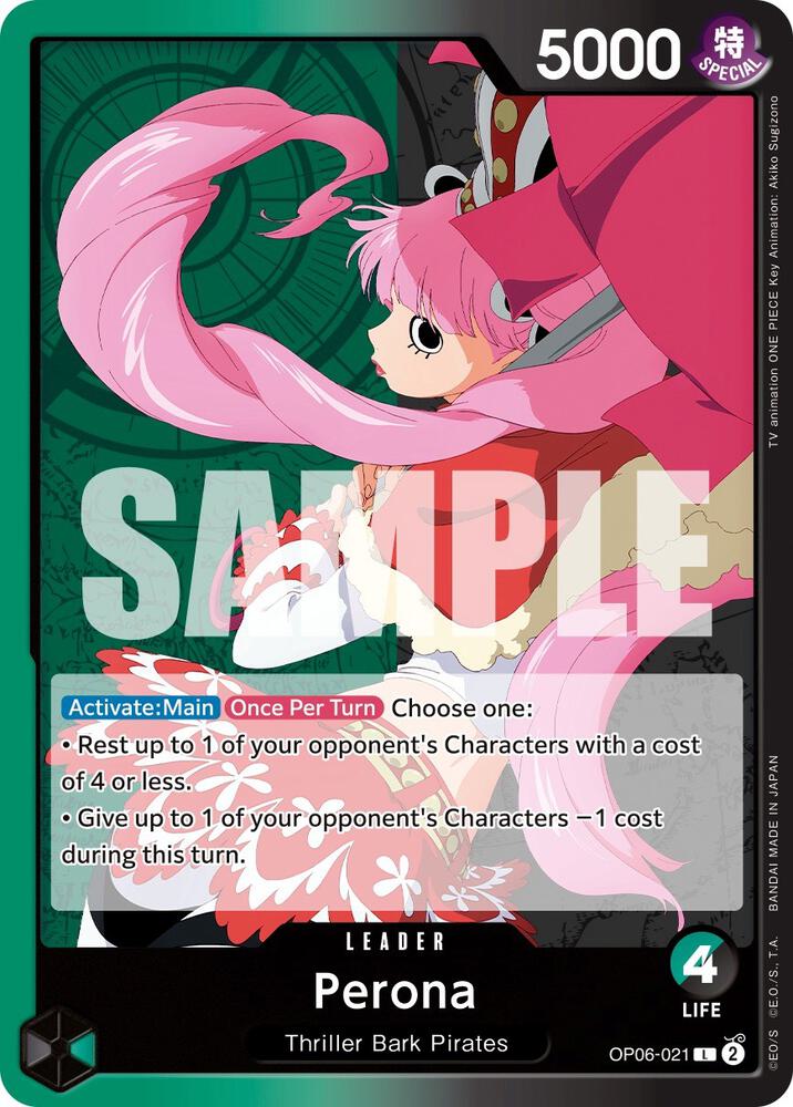 Perona (021) OP06-021 Leader Wings of the Captain One Piece Near Mint