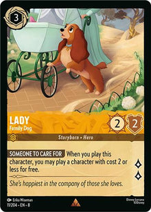 Lady - Family Dog 11/204 Rare Reign of Jafar Lorcana Near Mint