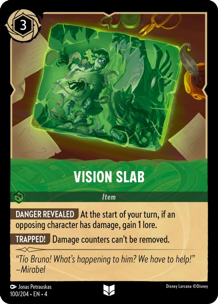 Vision Slab 100/204 Uncommon Ursula's Return Lorcana Near Mint