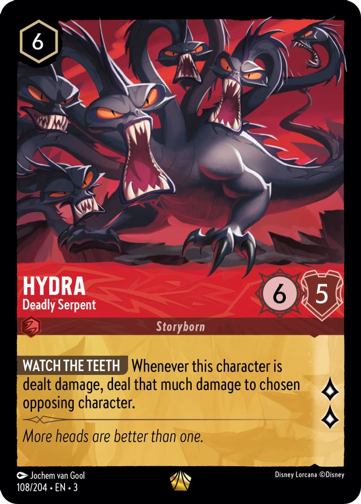 Hydra - Deadly Serpent 108/204 Legendary Into the Inklands Lorcana Near Mint