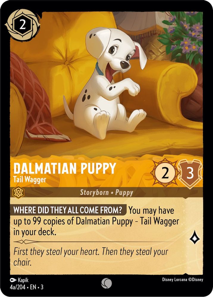 Dalmatian Puppy - Tail Wagger (4a/204) 4A/204 Into the Inklands Lorcana NM