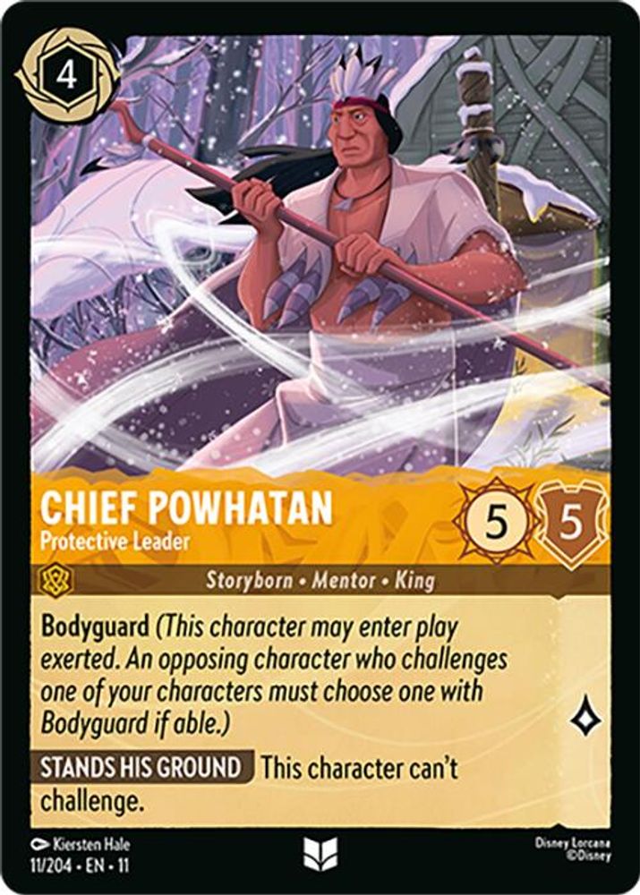 Chief Powhatan - Protective Leader 11/204 Uncommon Winterspell Lorcana Near Mint