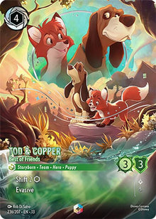 Tod & Copper - Best of Friends (Enchanted) 236/204 Lorcana Holo NM
